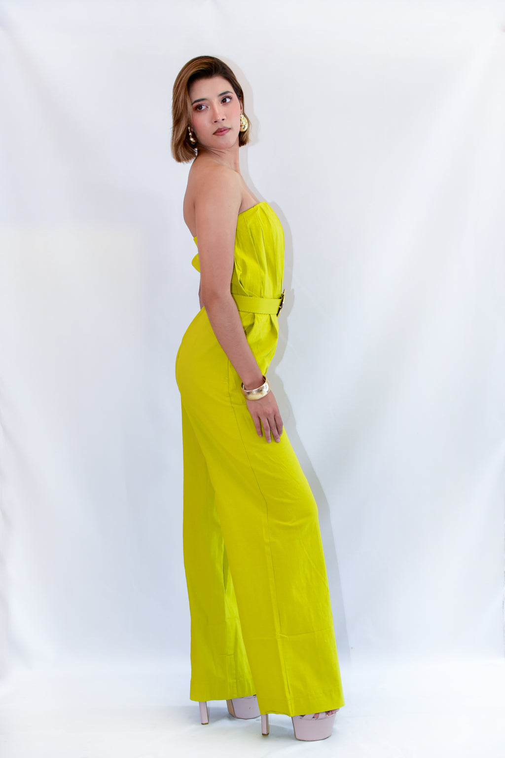 Palazzo Strapless Verde