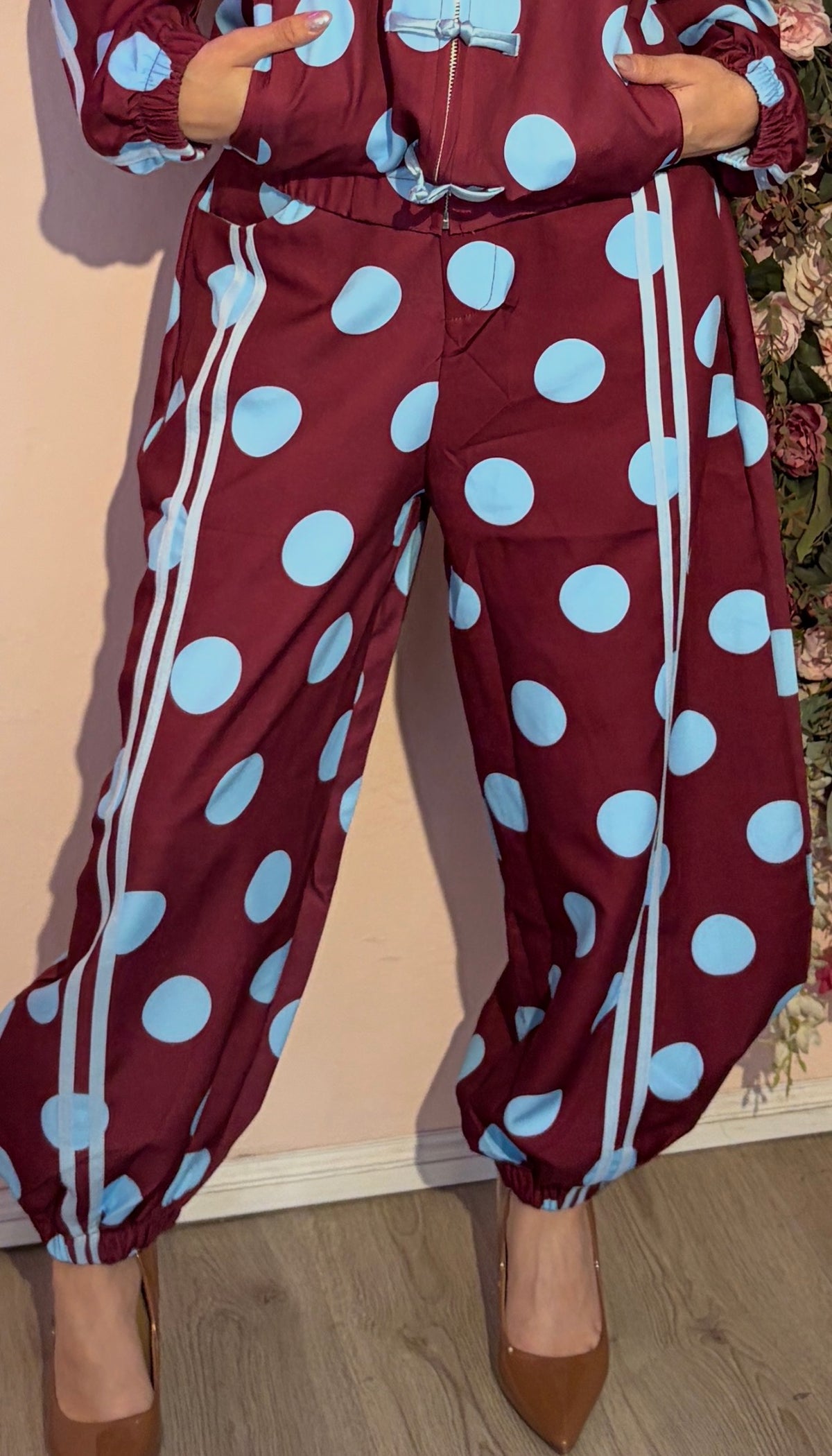 Set Bordeaux Dots