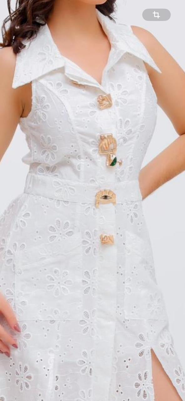 Vestido maxibotones