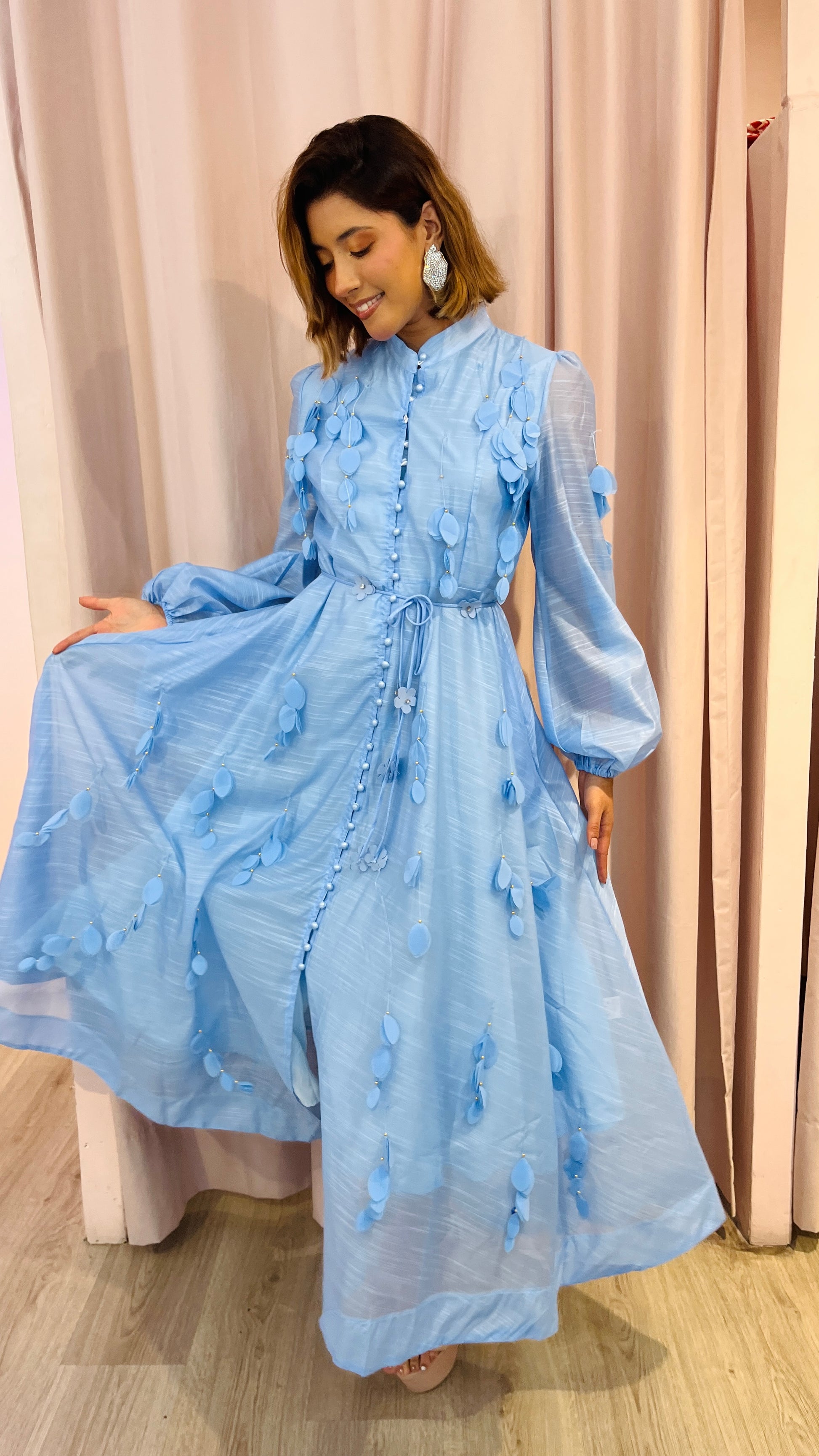Vestido Azul “Floral Dream