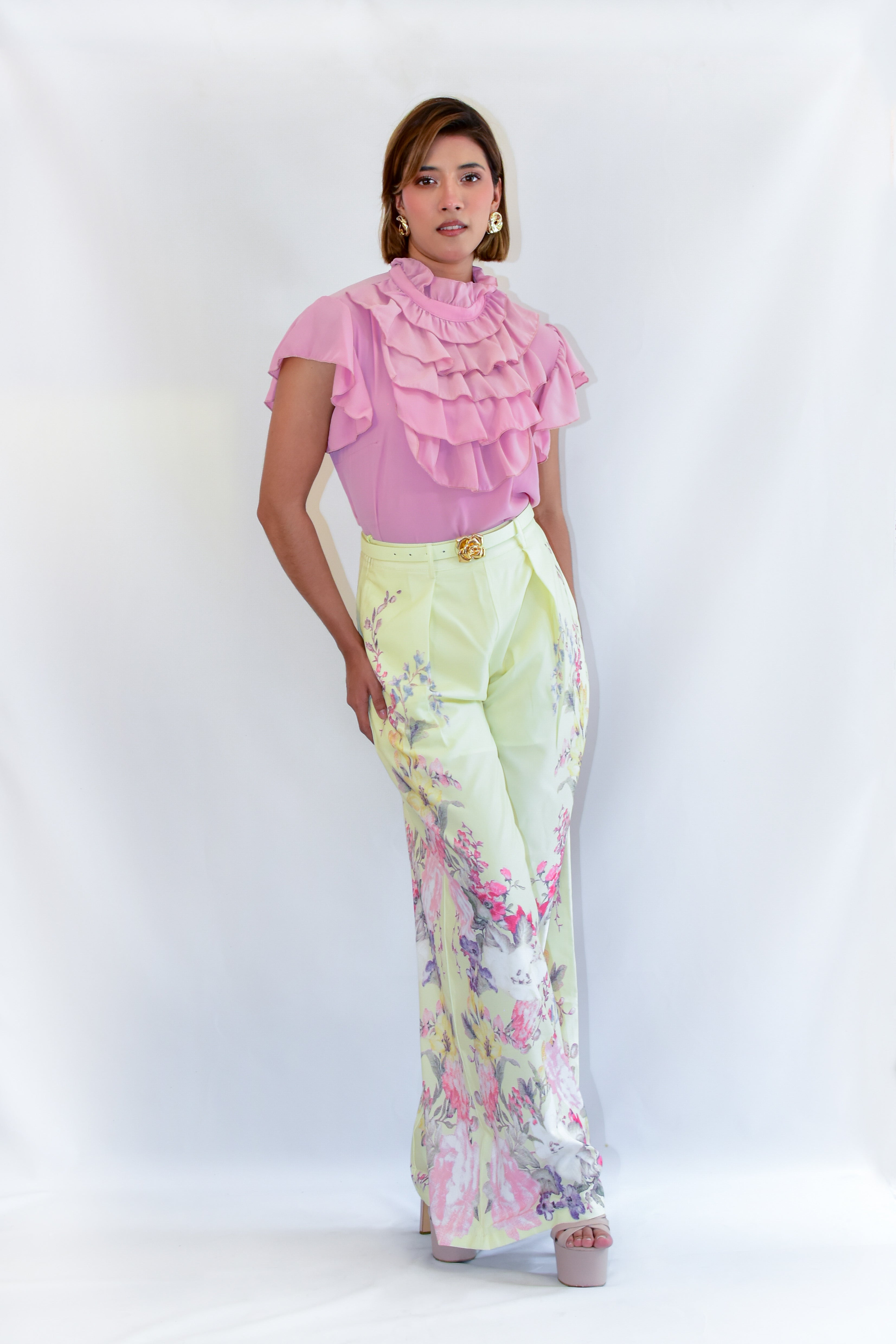 Pantalon Vestir Floreado