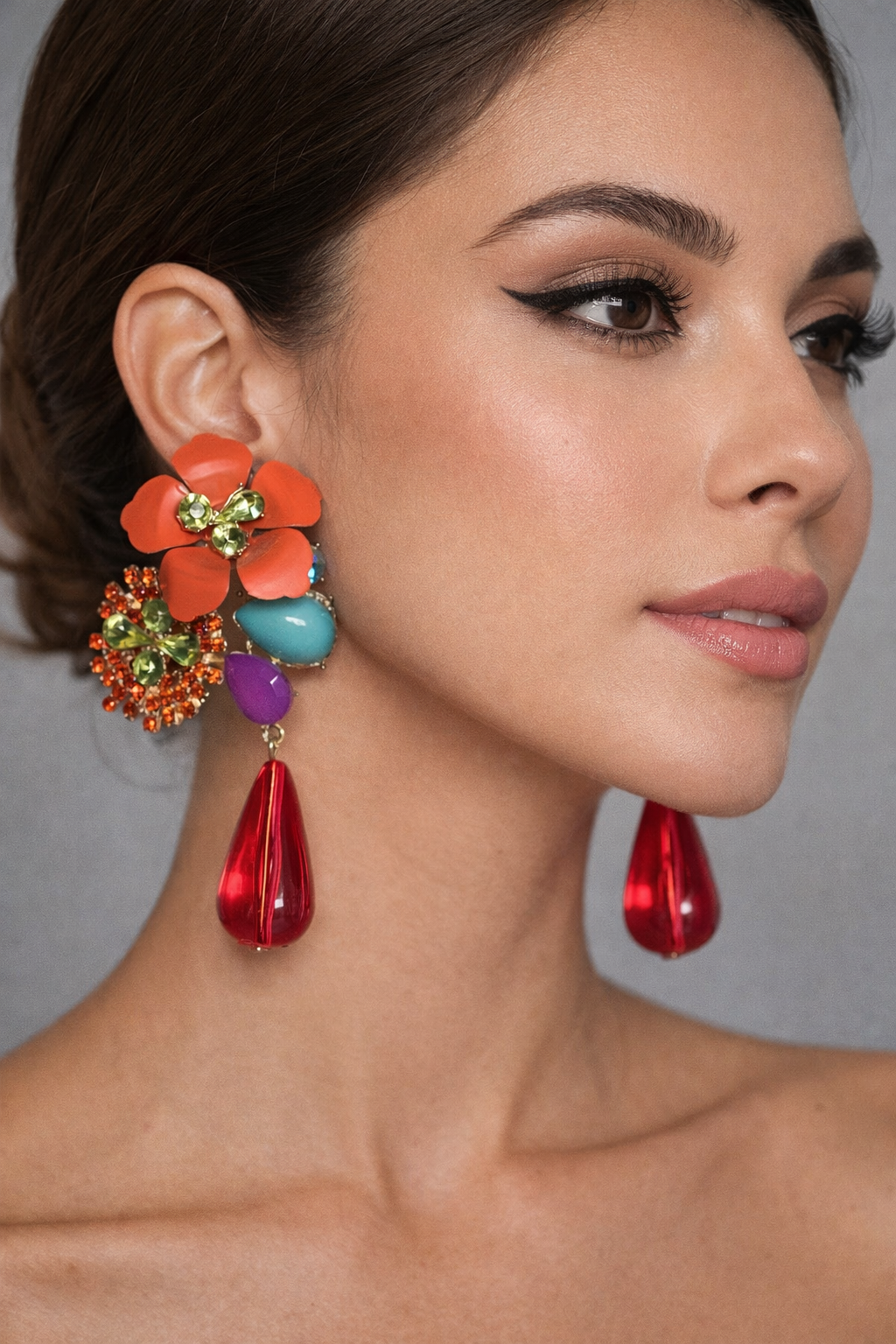 Aretes Statement Multicolor