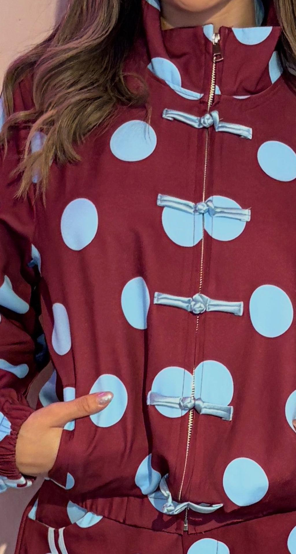 Set Bordeaux Dots