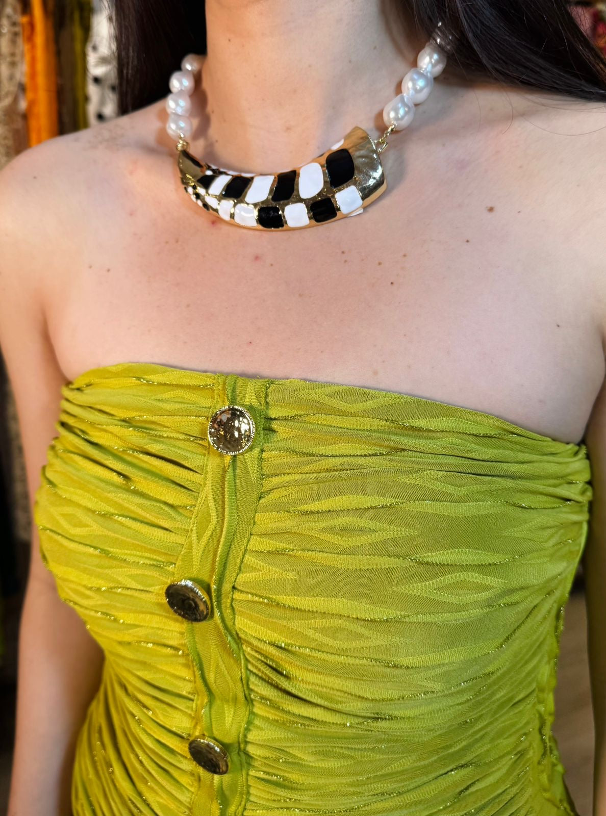 Set Plisado Verde Lima