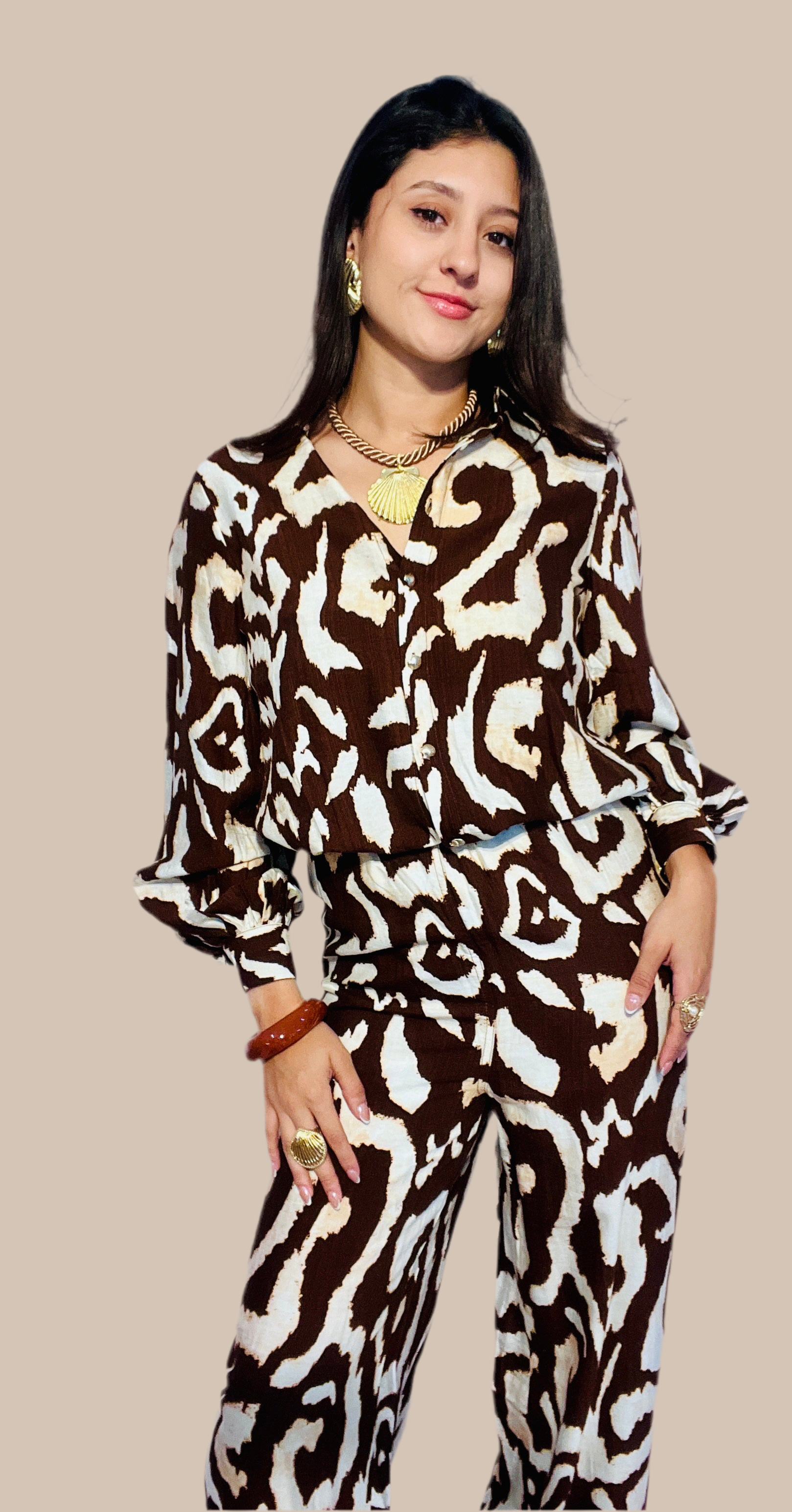 Set casual estampado