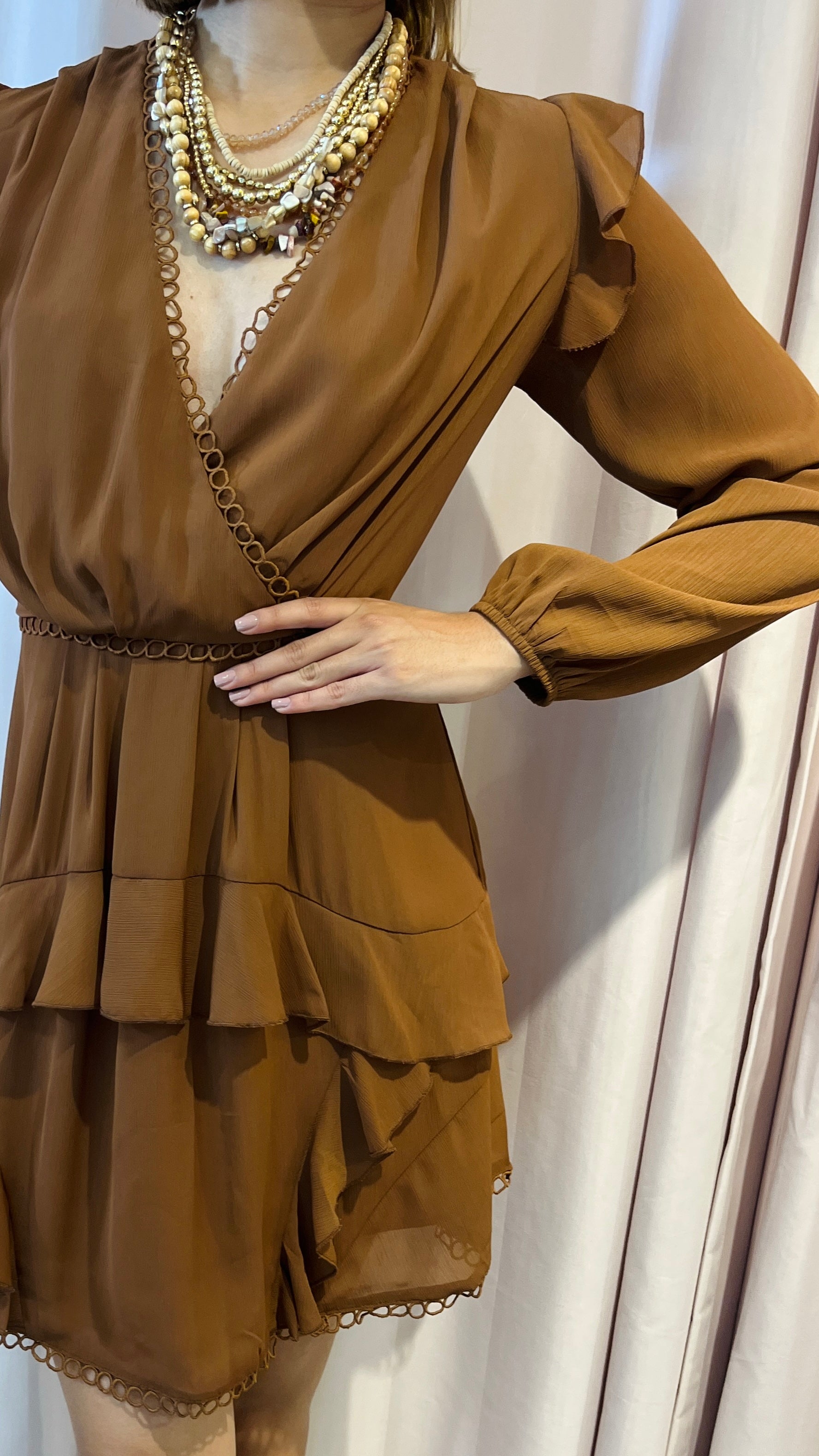 Vestido Corto cafe chic