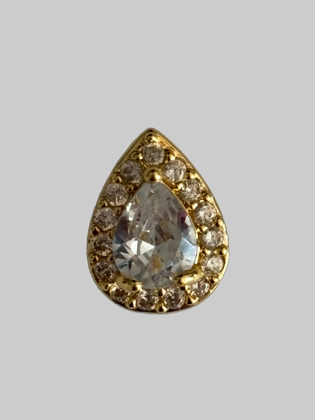 Aretes de Gota con Halo de Cristales
