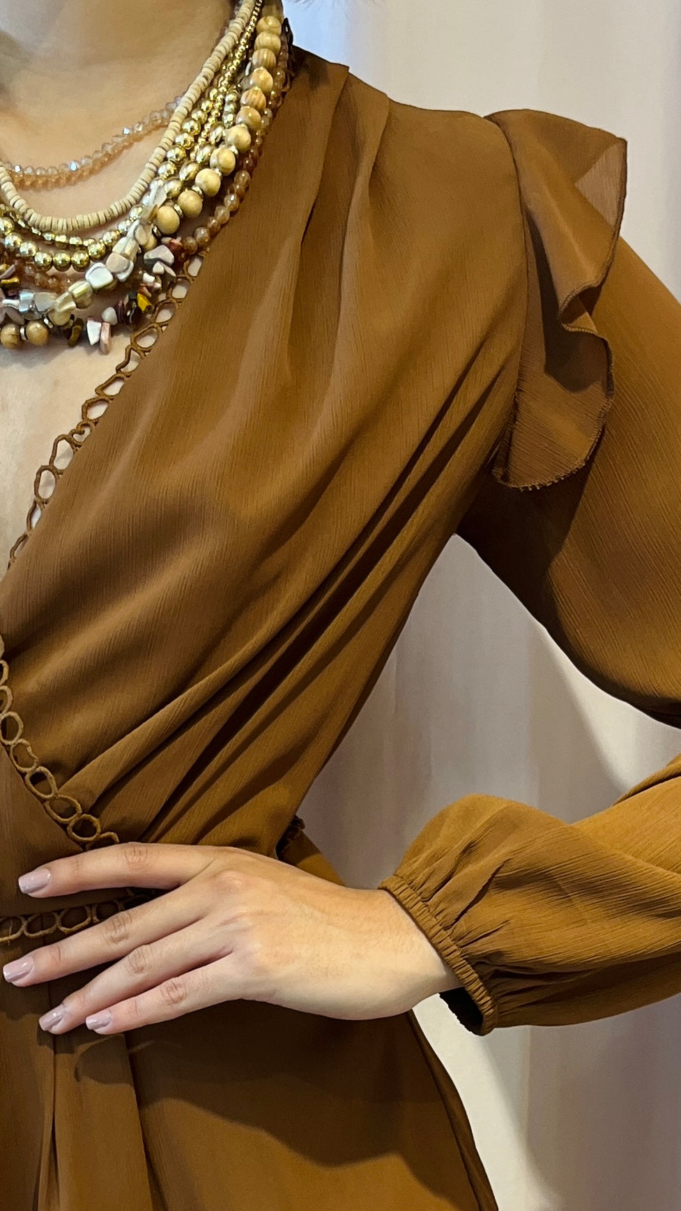 Vestido Corto cafe chic