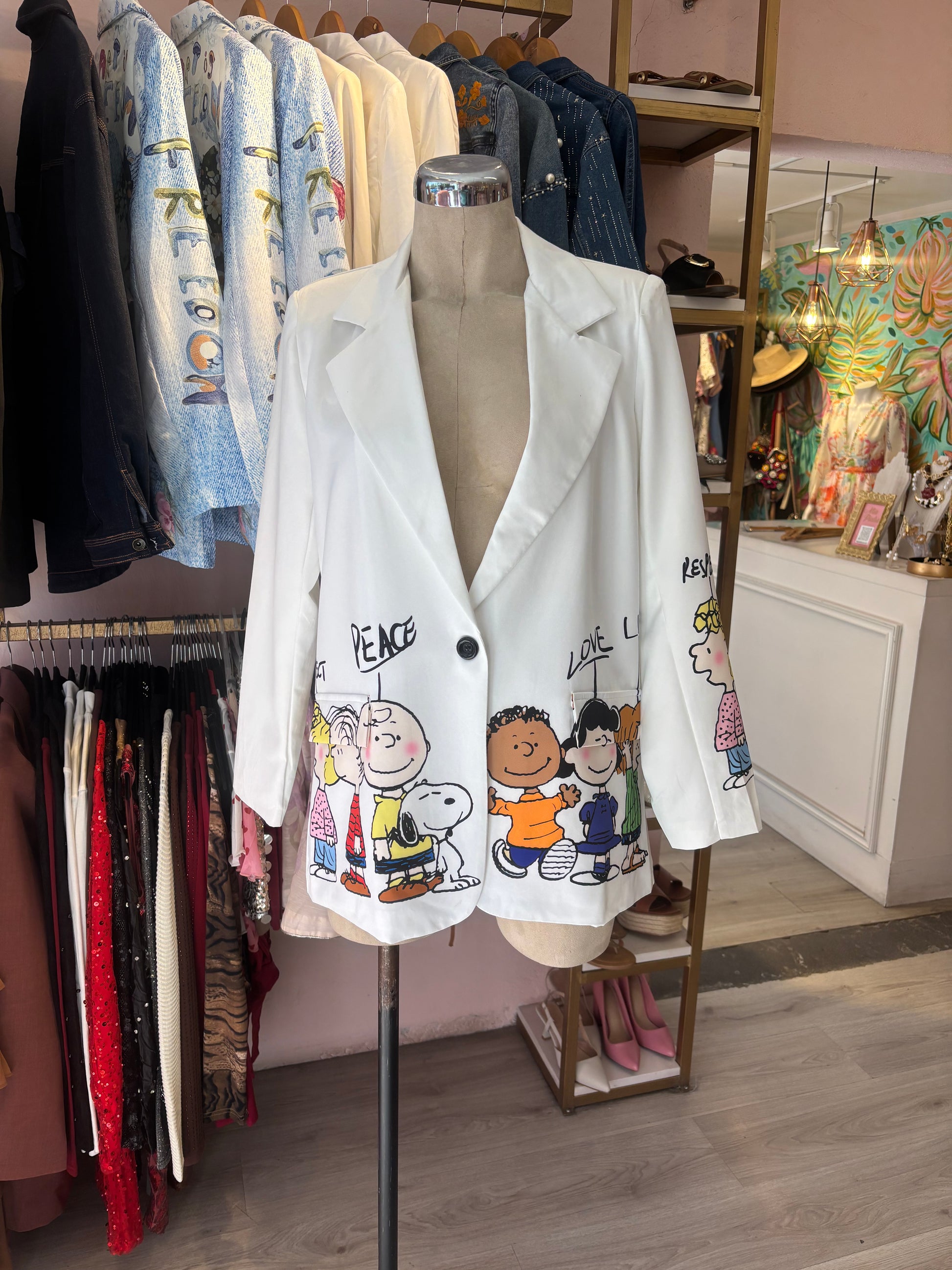 Saco snoopy peace love
