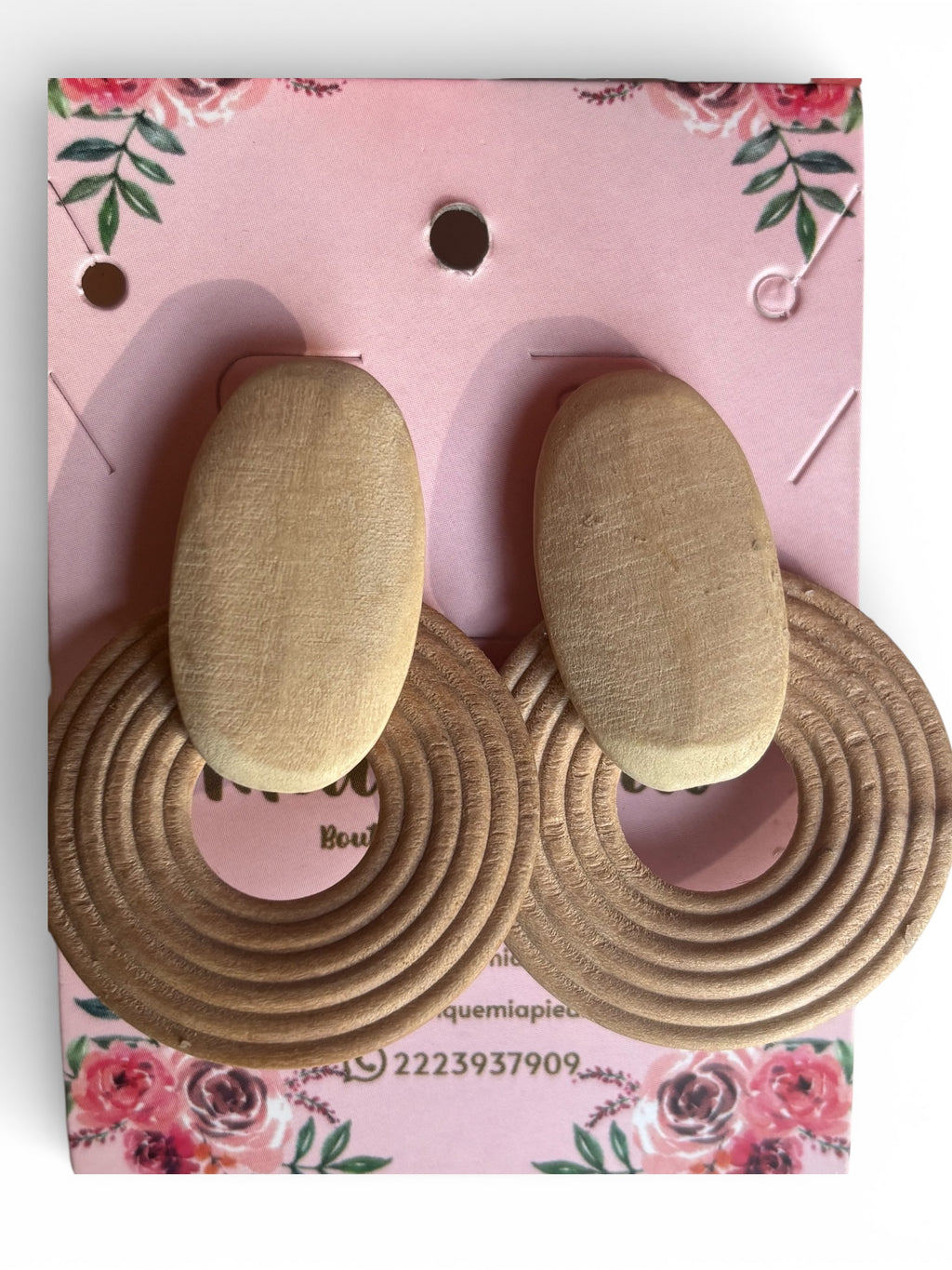 Aretes estilo madera
