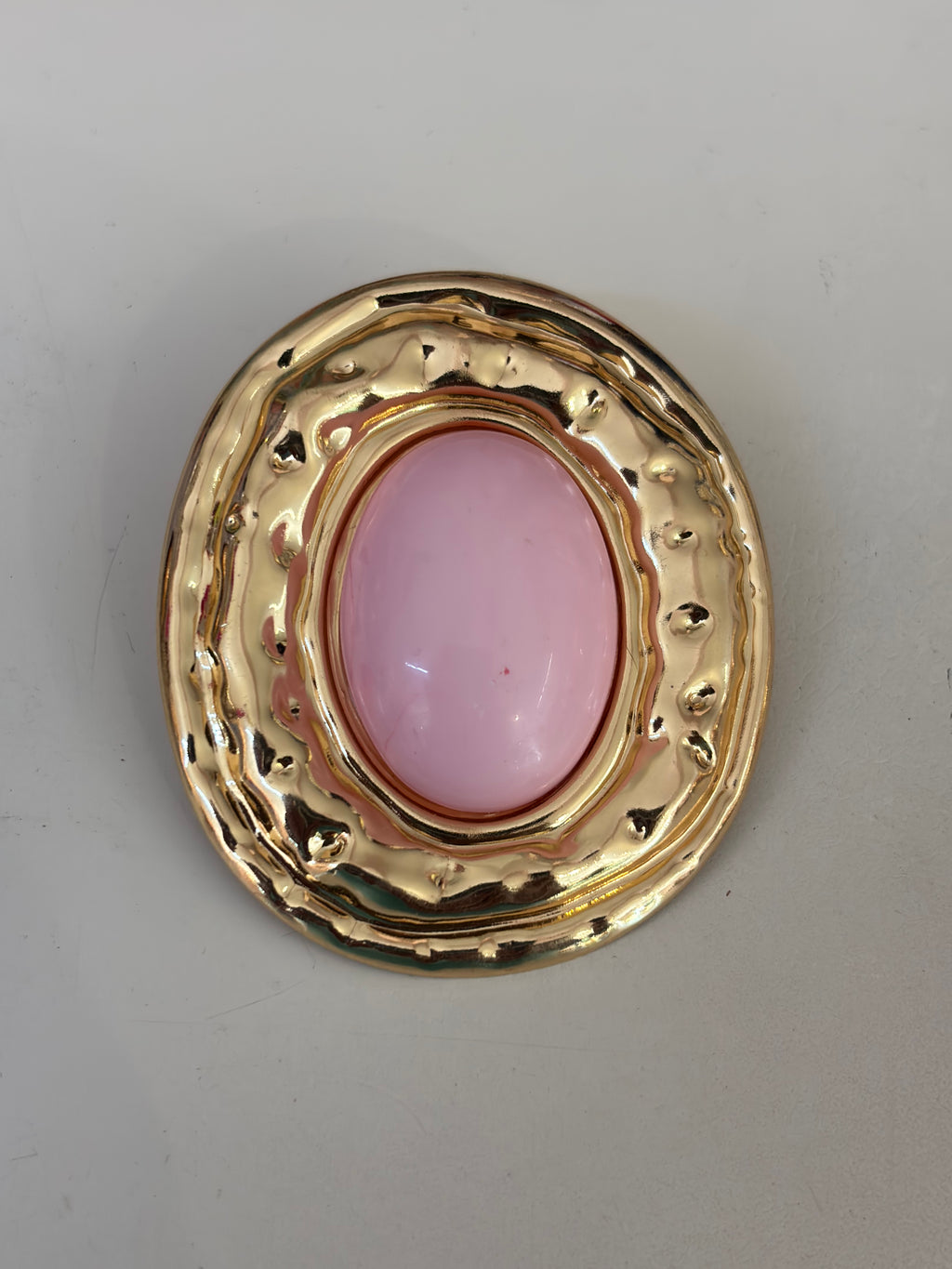 Aretes dorados centro rosado