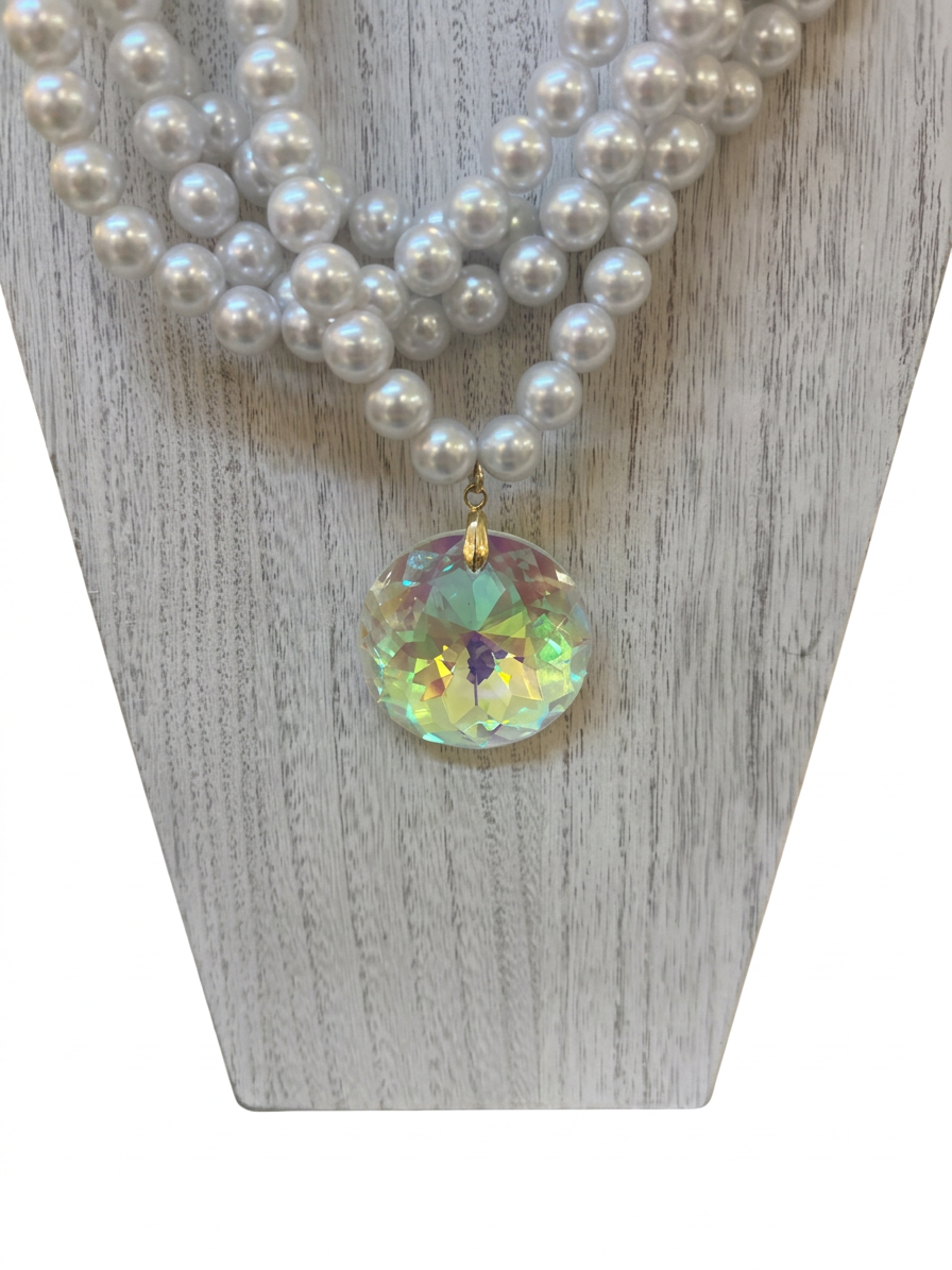 Collar de perlas 4 capas