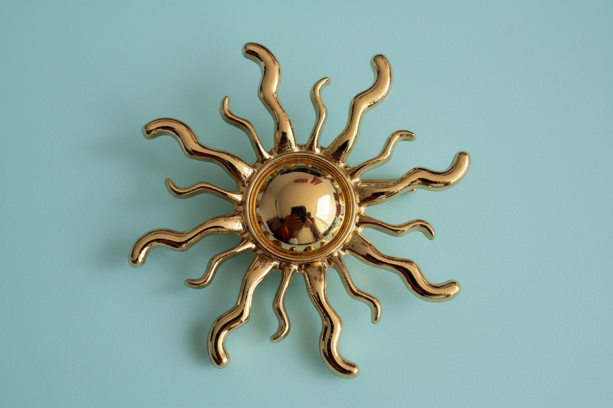 Broche Vintage de Sol Dorado