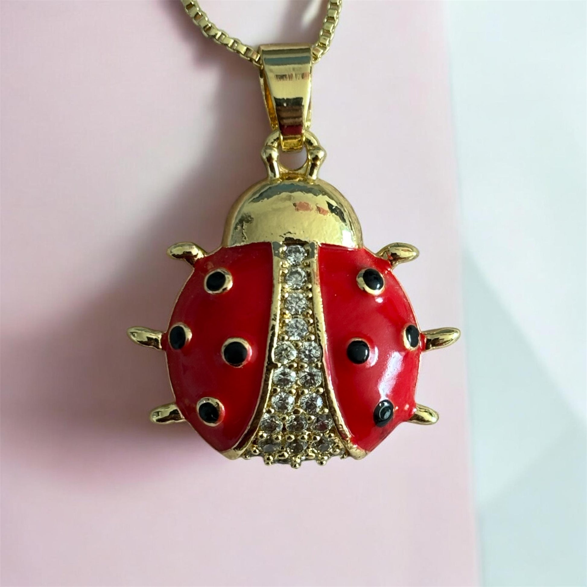 Conjunto de Collar y Aretes de Mariquita