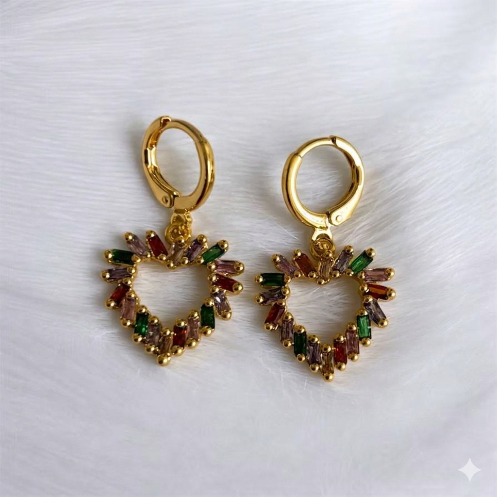 Set de Joyería Corazón Multicolor