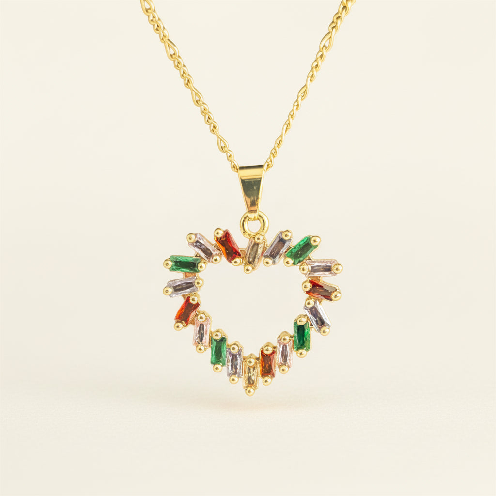 Set de Joyería Corazón Multicolor
