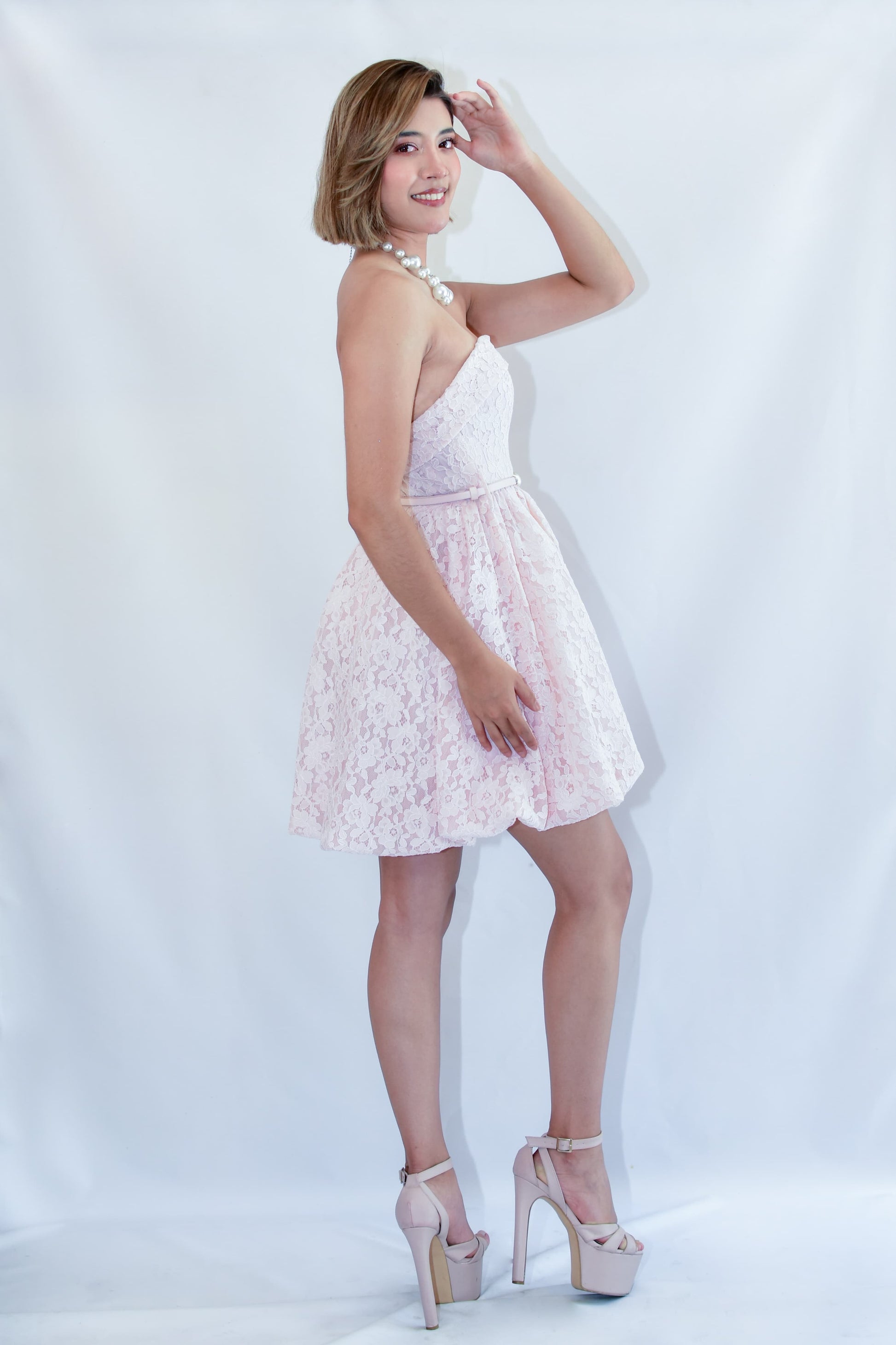 Vestido Rosa Strapless