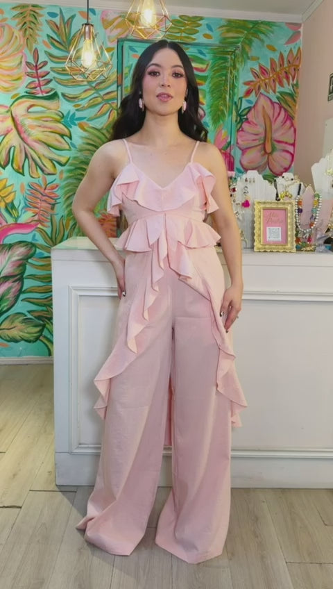 Set"Romantic Flow" Rosa Pastel