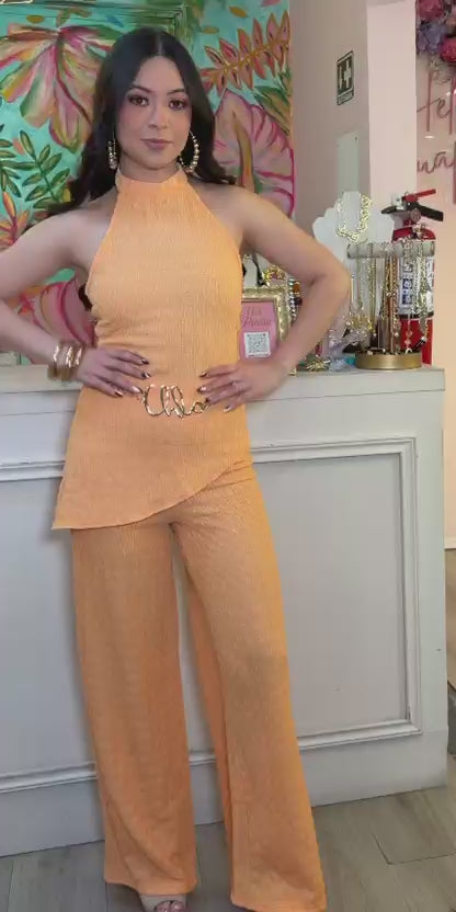 Set Halter color naranja
