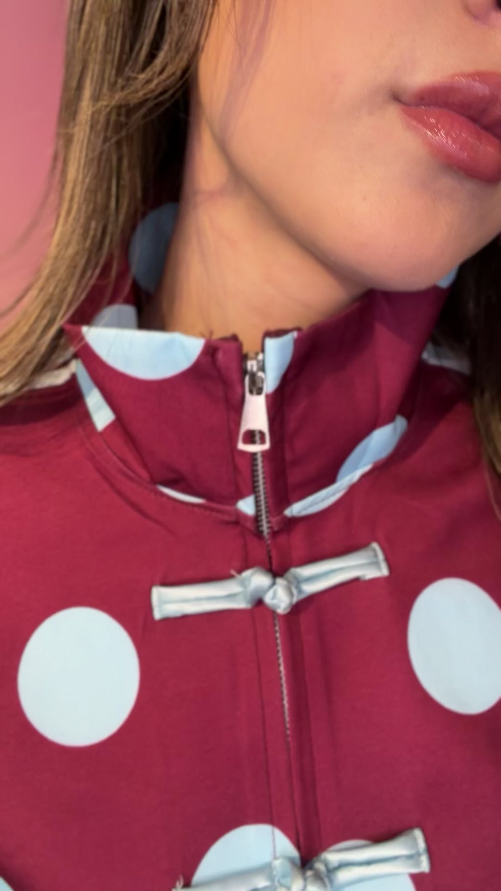 Set Bordeaux Dots